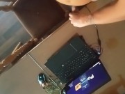 I cum my stepsister computer after she went for running 3/16