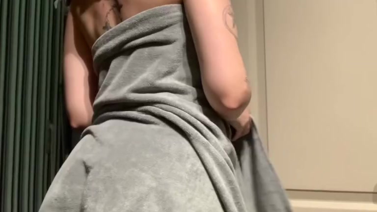 hot brunette teases you after your bath. - Big Ass