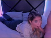 Blonde Secretary sucks dick and let me cum on her office pants 10/16