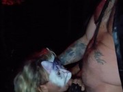 a blowjob in a dark forest with a monster 3/16