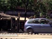 The couple goes to the toilet of a restaurant for a quick sodomy 1/16