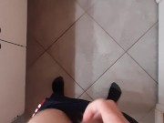 Playing with my hard cock 8/16