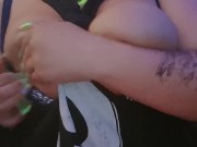 Playing with my big tittys wishing it was you 9/16