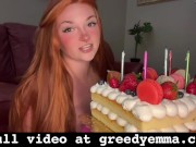 Birthday Cake Destruction - Ass Only - Cake Sitting Mess BBW Big Jiggly Booty Goddess Humiliation 8/16