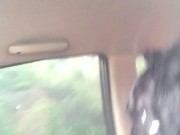 Hot girls have sex in a taxi on the way home 7/16