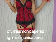 Hot mommy on stockings high heels 15/16