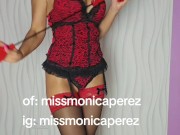 Hot mommy on stockings high heels 7/16