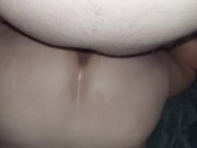 I fuck my wife from behind and creampie her. 10/16