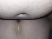 I fuck my wife from behind and creampie her.
