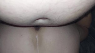 I fuck my wife from behind and creampie her.