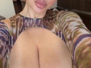 Spilling water on my wet, big natural tits 15/16