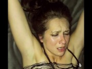 Dirty_Ruth is chained into the gloryhole and fucked with cum on her face 11/16