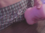 柄パン履いて机の上でオナホおな 12/16