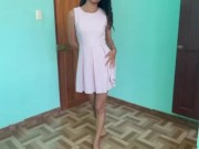 namorada magra depois da faculdade +18 quer que eu transe com ela em seu vestido rosa 1/16