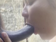 French girl deepthroating bbc in the vineyard 1/16