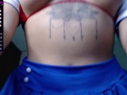 Beautiful anime girl dressed as a schoolgirl shows her cute perky tits 8/16