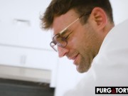 PURGATORYX Interviewing and throat fucking the cute new blonde babysitter Coco Lovelock