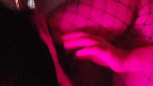 Amateur slut strips and plays with big clit