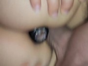 Teen pussy and ass fucked same time using vibrator anal plug 8/16