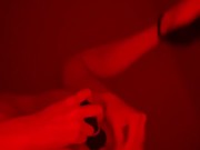 Horny wet girl in high heels cums powerfully from dildo and vibrator. Real orgasm of a sporty girl 10/16