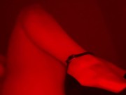 Horny wet girl in high heels cums powerfully from dildo and vibrator. Real orgasm of a sporty girl 16/16