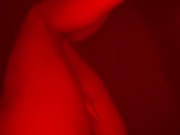 Horny wet girl in high heels cums powerfully from dildo and vibrator. Real orgasm of a sporty girl 4/16