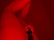 Horny wet girl in high heels cums powerfully from dildo and vibrator. Real orgasm of a sporty girl 6/16