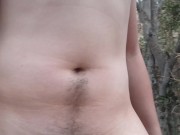 A fully nude hike through the forest with a cumshot at the end, almost caught(inspired by bushstroke 9/16