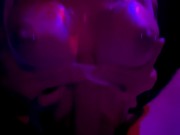 Hot milf with bigboobs gets her tits fucked while jerking off a rockhard cock 13/16