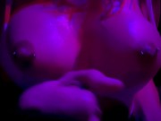 Hot milf with bigboobs gets her tits fucked while jerking off a rockhard cock 16/16