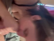 this fat uncut cock feels so good unleashing his hot load in my mouth 15/16