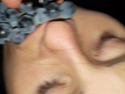 My girlfriend compares which is sweeter and tastier - grapes or my pussy and the answer is obvious 9/16