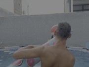 Gave his girlfriend's tight pussy to his friends after a pool party 5/16