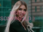 Sonya played with her wet pussy and fucked it with a dildo! 1/16