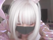 ピンク逆バニーのご奉仕フェラ　オナホのように使われる万年発情ペット！？ 10/16