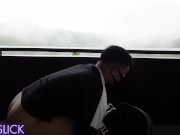 Tina Slick - I almost got caught fucking in the balcony! The hotel staff knocked on our door!? 10/16