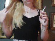 SFW Happy Smoking Fetish Girl in Glasses 8/16
