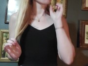 SFW Happy Smoking Fetish Girl in Glasses 9/16