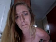 Horny nymphomaniac slut fucking a big suction cup dildo until she squirts 10/16