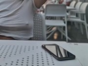I flash my tits in a restaurant full of people 12/16