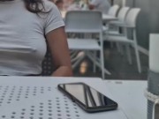 I flash my tits in a restaurant full of people 16/16