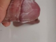 Morning handjob in the bath. 13/16