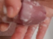 Morning handjob in the bath. 2/16