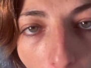 POV : I make you a slow blowjob and deepthroat , very closeup 13/16