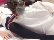 かわいい制服の女子高生にフェラして貰って、生で挿入して中出ししたい　素人　コスプレ 12/16