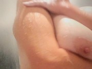 Slow-mo of My Soapy Natural Big Titties 16/16