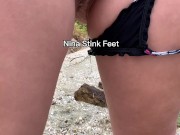 Pissing in the Beach! Peeing in Public. 6/16