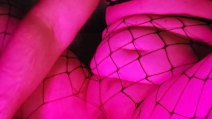 Crazy trans slut pumps clit and plays with hot wax