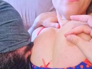 Playing with her nipple until she cums 14/16