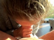 Extrem riskanter Rimjob! Geiler Rimjob im Wald endet mit einem Cumshot auf dem Bett! 15/16